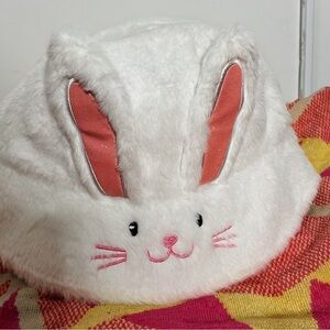Claire’s plush Easter bunny hat white fun fuzzy  NWT